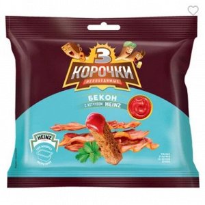 «3 Корочки», сухарики со вкусом бекона и кетчупом «Heinz», 85 г «Heinz», 85 г