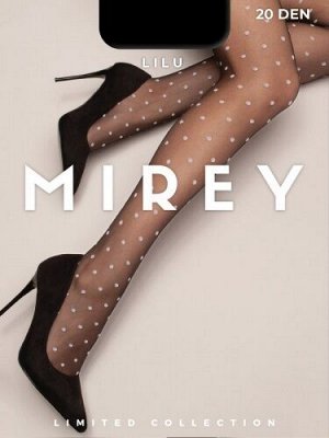 LILU 20  (MIREY) колготки  колготки с рисунком "белый горошек", 20 ден