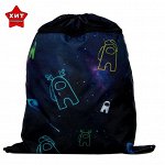 Мешок для обуви с карманом 420 х 340 мм, Calligrata МСО-7С, (мягкий полиэстер, плотность 210D), &quot;Космос&quot;