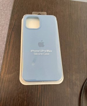 Силиконовый чехол IPHONE 12 PRO max. Голубой