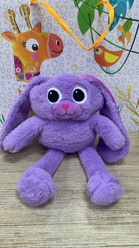 Мягкая игрушка Зайка 50 см., фиолетовый