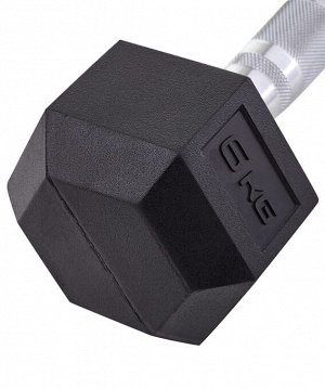 Гантель гексагональная DB-301 6 кг, обрезиненная, черный