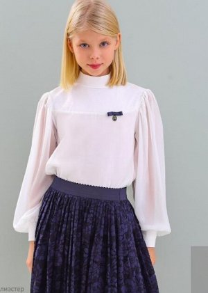 Водолазка дл.рук"Круглая кокетка" молочный