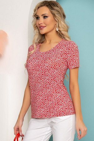 Блуза Яркая футболка с шелковистой текстурой способна разнообразить Ваш летний образ. Женственная модель прилегающего силуэта, классический округлый вырез горловины. Рукав втачной, короткий.
* Ткань: 