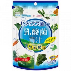 005647 "Yuwa" Концентрат для приготовления безалкогольных напитков "Аодзиру со вкусом йогурта" (3гр.*7шт.) 1/30