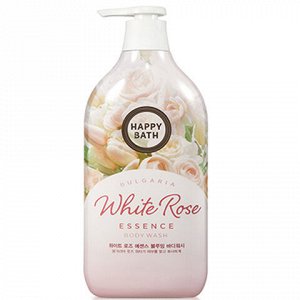 442983 "Happy Bath" White Rose Essence Blooming Body Wash   Увлажняющий гель для душа с экстрактом белой розы 900мл  1/8