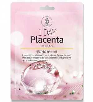 1 Day Placenta Mask Pack Тканевая маска с экстрактом плаценты 27мл, Корея