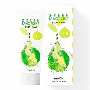 220842 MedB Green Tangerine Soda Foam Пенка для умывания с пищевой содой и зелёным мандарином 100мл  1/100