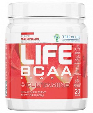 Аминокислоты BCAA+Glutamine TREE OF LIFE Life BCAA 3:1:1 - 200 гр