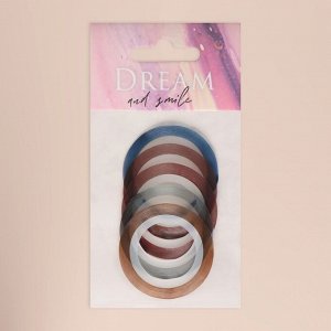 Ленты клеевые для декора «DREAM», глянцевые, 5 шт, 1 мм, разноцветные