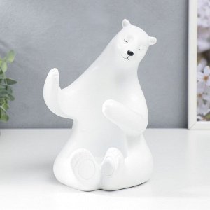 Сувенир полистоун подставка под бутылку "Белый медведь" 20х17х15 см