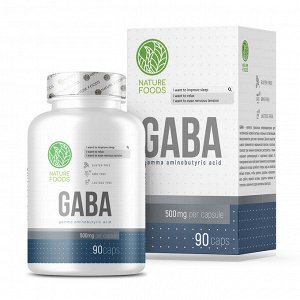 Nature Foods GABA 500mg Гамма аминомасляная кислота, 90 капс