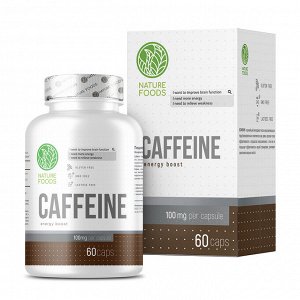 Nature Foods Caffeine 100mg Кофеин, 60 капс