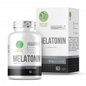 Мелатонин Nature Foods Melatonin 10мг - 60 капсул. Мелатонин.