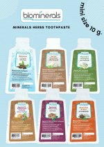 Тайская зубная паста   Biominerals Mineral herbal Toothpaste 10 g., Минеральная зубная паста, восстанавливающая эмаль 10 гр. пробник