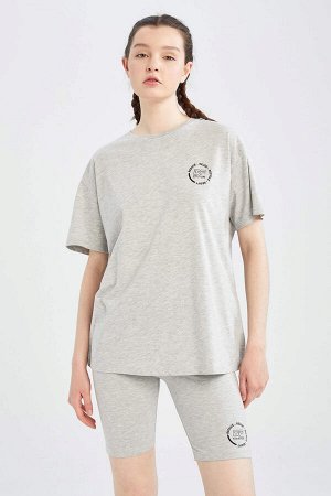 Defacto Fit Oversize-футболка с круглым вырезом из экологичного материала с коротким рукавом