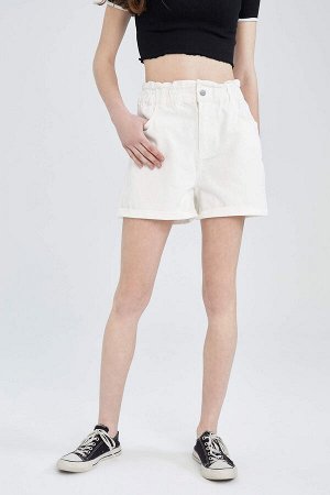 Хлопковые шорты Cool Paperbag Fit с высокой талией и карманами