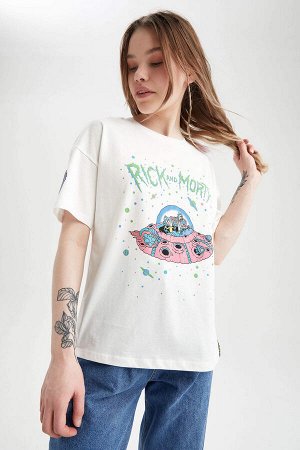 Футболка Cool Rick and Morty Licensed Regular Fit с круглым вырезом и короткими рукавами