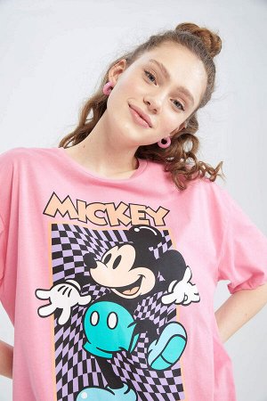 Крутая футболка оверсайз с круглым вырезом с логотипом Disney Mickey & Minnie
