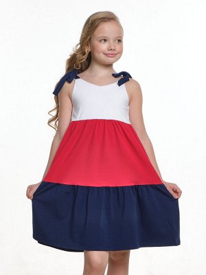 Платье (98-122см) UD 7595-1(2) бел/красный
