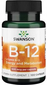 Swanson Витамин B-12 500 mcg 100 капс