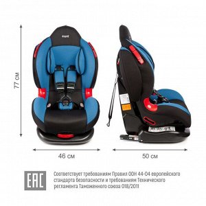 Детское автокресло "SIGER ART Кокон ISOFIX" KRES0120 синий, 1-7 лет, 9-25 кг, группа 1/2