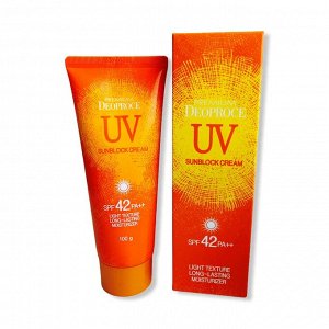 Deoproce Солнцезащитный крем Premium UV Sun Block Cream SPF42 Pa++, 100 гр