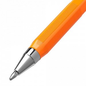 Ручка шариковая BRAUBERG &quot;M-500 ORANGE&quot;, СИНЯЯ, корпус оранжевый, узел 0,7мм, линия 0,35мм, 143448