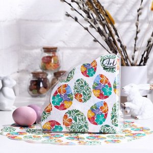 Салфетки бумажные " Art Bouquet Rondo" Акварельные яйца, 3 слоя, 12 листов 7797516