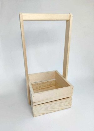 Ящик "Двухреечный квадрат с деревянной ручкой"