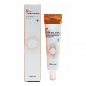LEBELAGE. Крем для кожи вокруг глаз с муцином улитки, Dr.SNAIL DERMA EYE CREAM, 40 мл