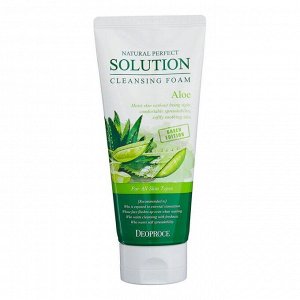 Deoproce Пенка для умывания с экстрактом алоэ Natural Solution Cleansing Foam Green Aloe, 170 мл