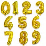 Шар фольгированный в ассортименте золото 16&quot;