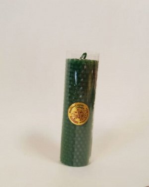 Свеча Бочонок Зеленый 13 х 3,5 см (около 2 ч)