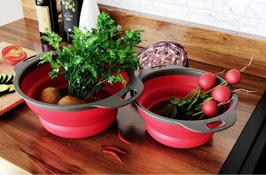 Складной силиконовый таз Basket Of Vegetables / 24 см