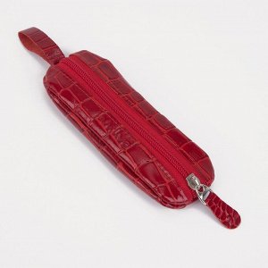 Ключница на молнии, длина 14,5 см, цвет красный 4792302