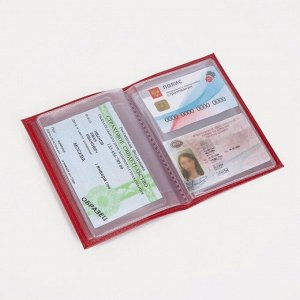 Обложка для автодокументов 4656999 красная 02049