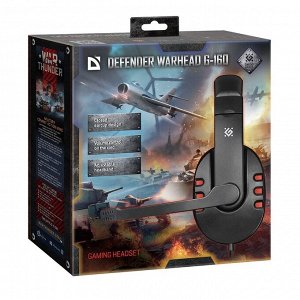 Компьютерная гарнитура Defender G-160 Warhead, игровая (black)