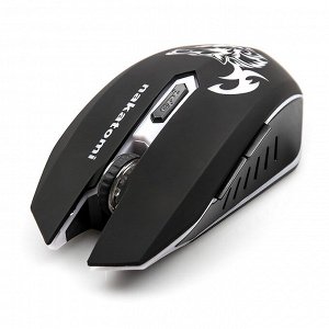 Мышь оптическая беспроводная Nakatomi Gaming mouse MROG-15U RF, игровая (black/silver)