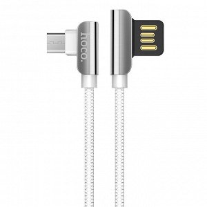 Кабель USB - micro USB Hoco U42 Exquisite steel для HTC/Samsung (120 см) (white)