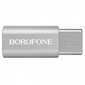 Адаптер Borofone BV4 Micro to Type-c Adapter (silver)