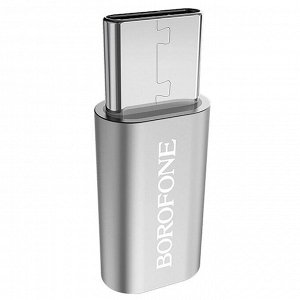 Адаптер Borofone BV4 Micro to Type-c Adapter (silver)