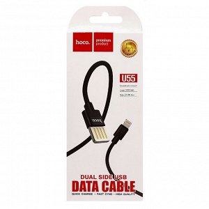 Кабель USB - Apple lightning Hoco U55 Outstanding  120см 2,4A (black)