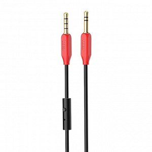 Кабель AUX (папа-папа) Hoco UPA12 AUX 3,5 -3,5 с микрофоном (100 см) (red)