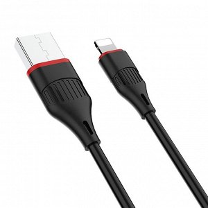 Кабель USB - Apple lightning Borofone BX17  100см 2,4A  (black)