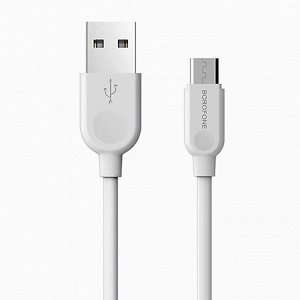 Кабель USB - micro USB Borofone BX14 LinkJet, 100 см, (white)