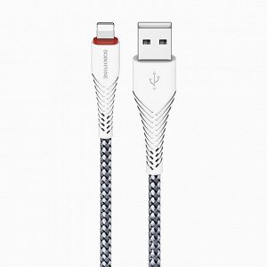 Кабель USB - Apple lightning Borofone BX25 Powerful (white)