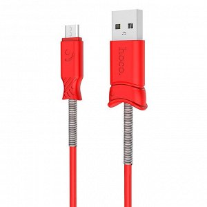 Кабель USB - micro USB Hoco X24 Pisces для HTC/Samsung (100 см) (red)