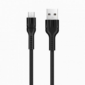 Кабель USB - micro USB Hoco U31  120см 2,4A (black)
