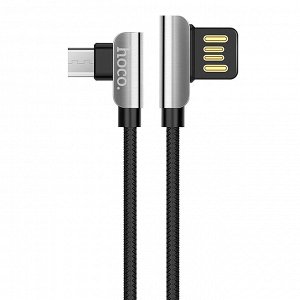 Кабель USB - micro USB Hoco U42 Exquisite steel для HTC/Samsung (120 см) (black)